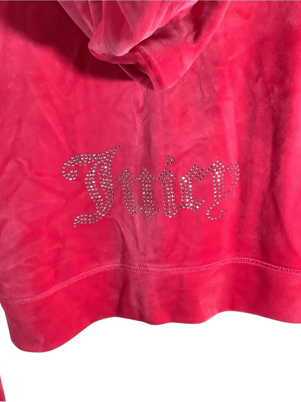 Juicy Couture Bright Pink Velour Sweatpants & Sweatshirt Lounge Set - Picture 9 of 13